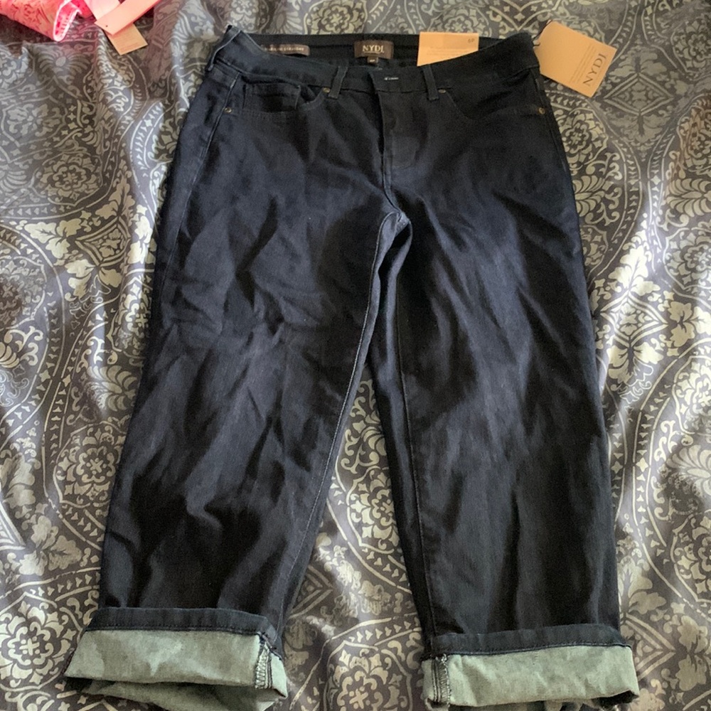 NWT NYDJ Marilyn Straight Crop Cuff Size 6P